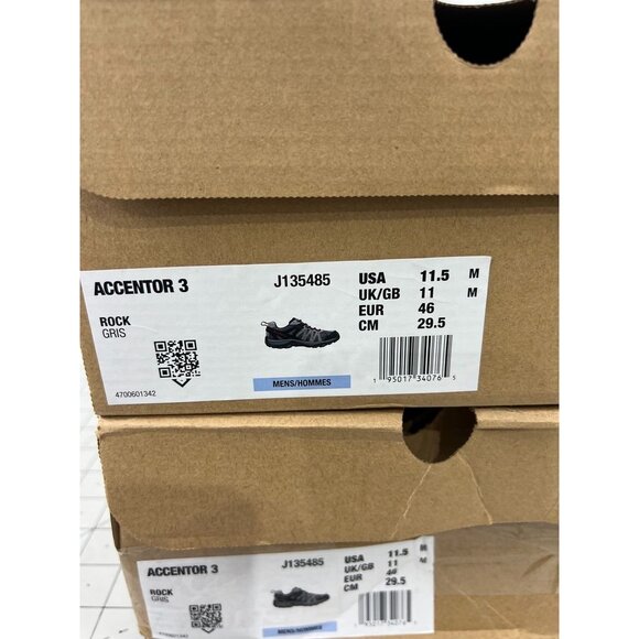 Merrell Accentor 3 Mens Hiking Shoes Size 11.5 Rock/Gray New With Box - Picture 11 of 12